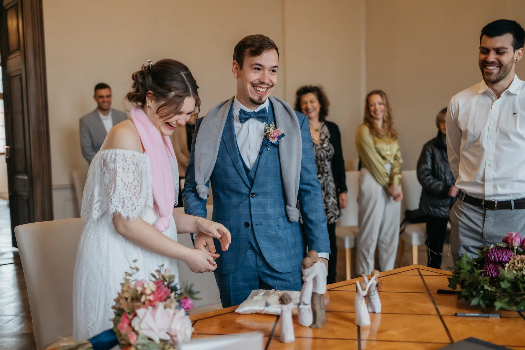 Tamara und Fabian bei ihrer standesamtlichen Hochzeit – Aufnahme 15